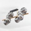 Ripoll Plafondlamp, Kogellampje Goud, Zwart, 8-lichts
