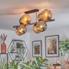 Ripoll Plafondlamp, Kogellampje Goud, Zwart, 8-lichts