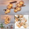 Ripoll Plafondlamp, Kogellampje Goud, Zwart, 8-lichts