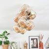 Ripoll Plafondlamp, Kogellampje Goud, Zwart, 8-lichts