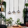 Koyoto Hanglamp, Kogellampje, Hanglamp Natuurlijke kleuren, Zwart, 3-lichts