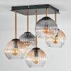 Koyoto Plafondlamp, Kogellampje Goud, Zwart, 5-lichts Koyoto Plafondlamp, Kogellampje Goud, Zwart, 5-lichts