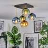 Koyoto Plafondlamp, Kogellampje Goud, Zwart, 5-lichts