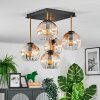 Koyoto Plafondlamp, Kogellampje Goud, Zwart, 5-lichts
