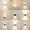Außenwandleuchte Wandlamp voor buiten, Wandlamp LED Wit, 2-lichts