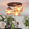 Koyoto Plafondlamp, Kogellampje Duidelijk, Rookkleurig, 3-lichts Koyoto Plafondlamp, Kogellampje Duidelijk, Rookkleurig, 3-lichts