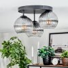 Koyoto Plafondlamp, Kogellampje Duidelijk, Rookkleurig, 3-lichts Koyoto Plafondlamp, Kogellampje Duidelijk, Rookkleurig, 3-lichts