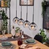 Koyoto Hanglamp, Kogellampje, Hanglamp Natuurlijke kleuren, Zwart, 4-lichts