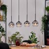 Koyoto Hanglamp, Kogellampje, Hanglamp Natuurlijke kleuren, Zwart, 4-lichts