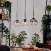 Koyoto Hanglamp, Kogellampje, Hanglamp Natuurlijke kleuren, Zwart, 3-lichts