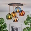 Koyoto Plafondlamp, Kogellampje Goud, Zwart, 5-lichts