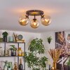 Gastor Plafondlamp, Kogellampje 25 cm Amber, 3-lichts