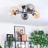 Gastor Plafondlamp, Kogellampje 62 cm Amber, Duidelijk, Rookkleurig, 6-lichts