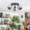 Koyoto Plafondlamp, Kogellampje Chroom, Rookkleurig, 3-lichts