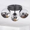 Koyoto Plafondlamp, Kogellampje Chroom, Rookkleurig, 3-lichts