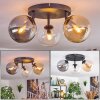 Gastor Plafondlamp, Kogellampje Amber, Chroom, Duidelijk, Rookkleurig, 3-lichts