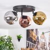 Ripoll Plafondlamp, Kogellampje Chroom, Goud, Koperkleurig, Rookkleurig, 3-lichts
