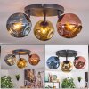 Ripoll Plafondlamp, Kogellampje Blauw, Goud, Koperkleurig, 3-lichts