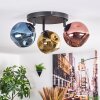 Ripoll Plafondlamp, Kogellampje Blauw, Goud, Koperkleurig, 3-lichts