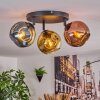 Ripoll Plafondlamp, Kogellampje Blauw, Goud, Koperkleurig, 3-lichts