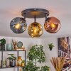 Ripoll Plafondlamp, Kogellampje Blauw, Goud, Koperkleurig, 3-lichts