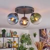 Gastor Plafondlamp, Kogellampje Blauw, Chroom, Groen, Duidelijk, Rookkleurig, 3-lichts Gastor Plafondlamp, Kogellampje Blauw, Chroom, Groen, Duidelijk, Rookkleurig, 3-lichts