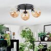 Chehalis Plafondlamp, Kogellampje Amber, 3-lichts