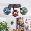 Ripoll Plafondlamp, Kogellampje Blauw, Groen, Koperkleurig, 3-lichts