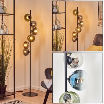 Gastor Kogellampje, Staande lamp 34 cm Blauw, Chroom, Groen, Duidelijk, Rookkleurig, 6-lichts