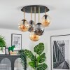 Gastor Plafondlamp, Kogellampje Messing, Zwart, 5-lichts