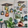 Ripoll Plafondlamp, Kogellampje Goud, Zwart, 5-lichts
