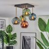 Ripoll Plafondlamp, Kogellampje Goud, Zwart, 5-lichts
