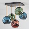 Ripoll Plafondlamp, Kogellampje Goud, Zwart, 5-lichts