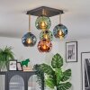 Ripoll Plafondlamp, Kogellampje Goud, Zwart, 5-lichts