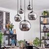 Koyoto Hanglamp, Kogellampje, Hanglamp Chroom, Rookkleurig, 5-lichts