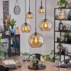 Koyoto Hanglamp, Kogellampje, Hanglamp Amber, 5-lichts