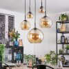 Koyoto Hanglamp, Kogellampje, Hanglamp Amber, 5-lichts