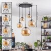 Koyoto Hanglamp, Kogellampje, Hanglamp Amber, 5-lichts