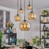 Koyoto Hanglamp, Kogellampje, Hanglamp Amber, 5-lichts