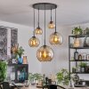 Koyoto Hanglamp, Kogellampje, Hanglamp Amber, 5-lichts