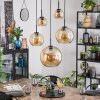 Koyoto Hanglamp, Kogellampje, Hanglamp Amber, 5-lichts