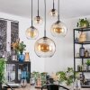 Koyoto Hanglamp, Kogellampje, Hanglamp Amber, Duidelijk, 5-lichts