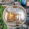 Koyoto Hanglamp, Kogellampje, Hanglamp Amber, Duidelijk, 5-lichts