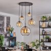 Koyoto Hanglamp, Kogellampje, Hanglamp Amber, Duidelijk, 5-lichts