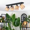 Barcos Plafondlamp, Plafondspot Zwart, 4-lichts