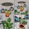 Ripoll Plafondlamp, Kogellampje Messing, Zwart, 5-lichts Ripoll Plafondlamp, Kogellampje Messing, Zwart, 5-lichts