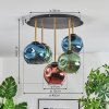 Ripoll Plafondlamp, Kogellampje Messing, Zwart, 5-lichts Ripoll Plafondlamp, Kogellampje Messing, Zwart, 5-lichts