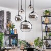Koyoto Hanglamp, Kogellampje, Hanglamp Chroom, Duidelijk, Rookkleurig, 5-lichts