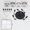 Koyoto Hanglamp, Kogellampje, Hanglamp Chroom, Duidelijk, Rookkleurig, 5-lichts