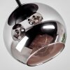 Koyoto Plafondlamp, Kogellampje 30 cm Chroom, Rookkleurig, 3-lichts